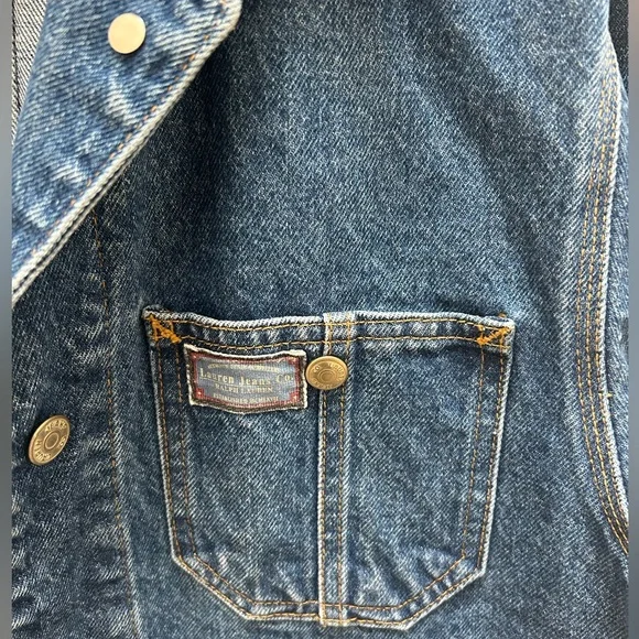 Vintage Ralph Lauren Jeans Co. Denim Chore Jacket Light Blue - Picture 6 of 10